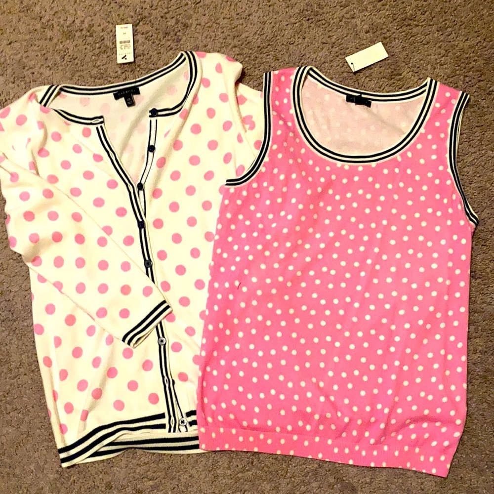Talbots NWT cardigan & shell set